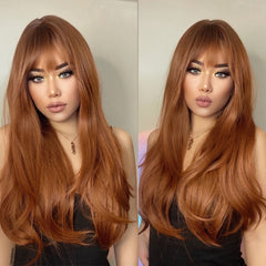 Copper red wig