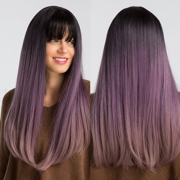Purple hair wig 