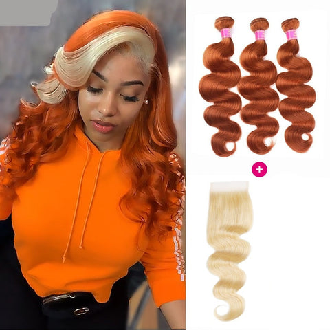 Body Wave Ginger Human Hair | ginger body wave wig.